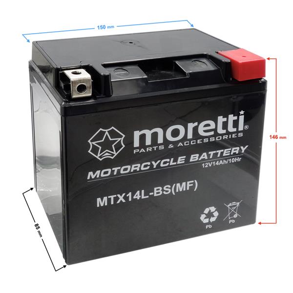 Akumulator Moretti Agm (Gel) Mtx14L-Bs