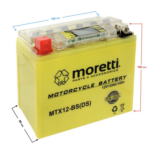 Akumulator Moretti Agm(I-Gel) Mtx12-Bs Ze Wskaźnik
