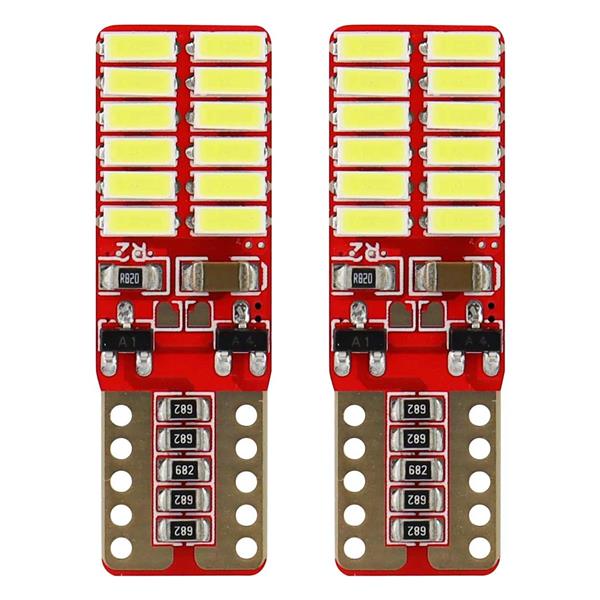 Żarówki Led Canbus 24Smd 4014 T10E W5W White 12V 2