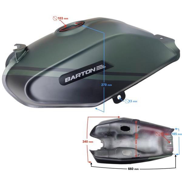 Zbiornik Paliwa Zielony Stratos 125