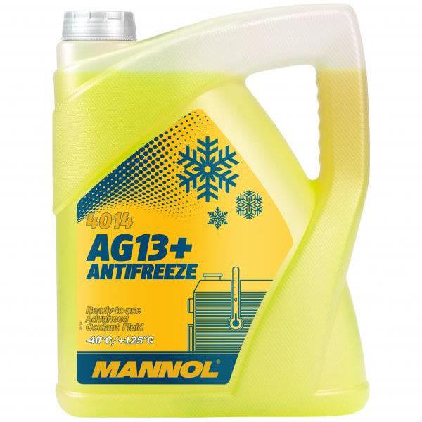 Płyn Chłodniczy Samochodowy AG13+ Żółty 5L MANNOL 4014