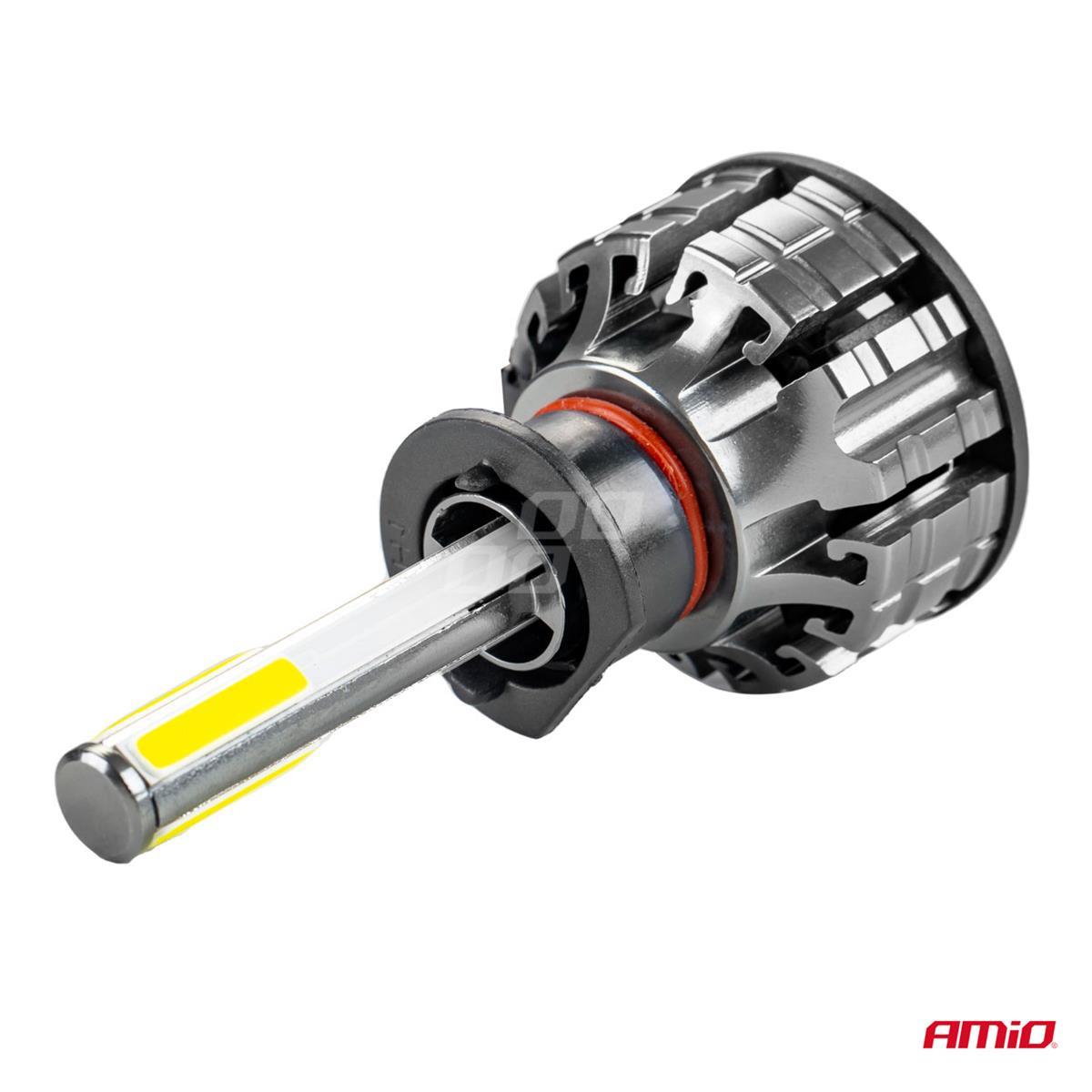 Żarówki Samochodowe Led Cob 4Side Amio H1 Amio-028