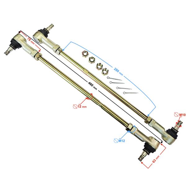 Komplet Drążków Kierowniczych (P+L) Do Hisun Tacti