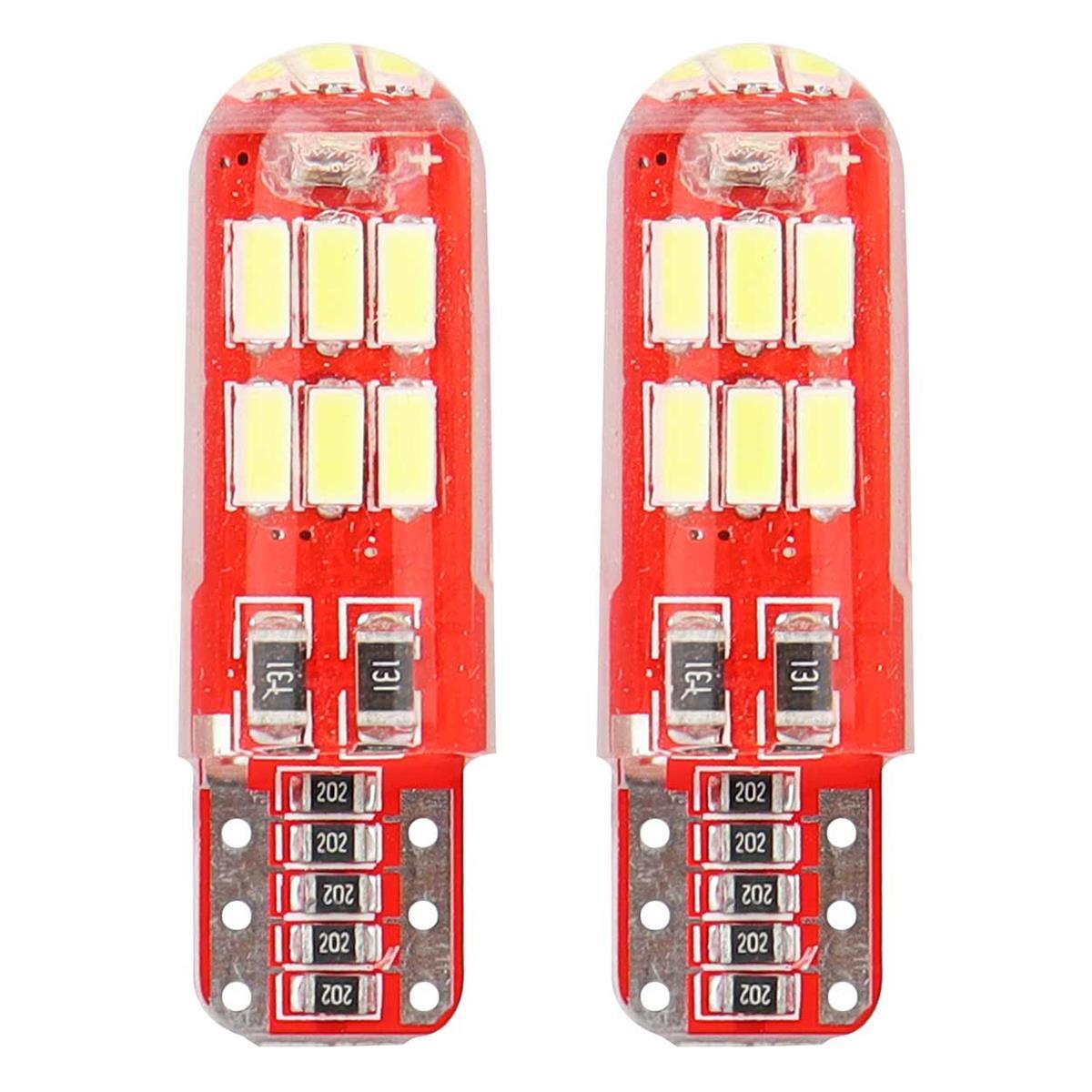 Żarówki Led Canbus 15Smd 4014 T10E W5W Silca White
