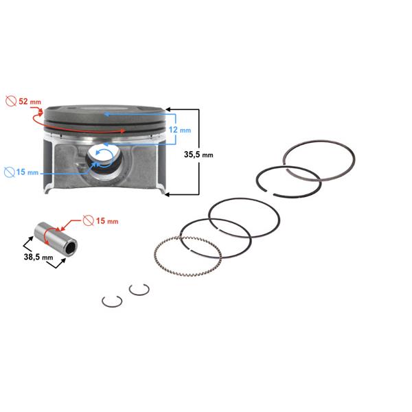 Tłok 125Cc Do Skutera B-Max (Średnica Sworznia: 15