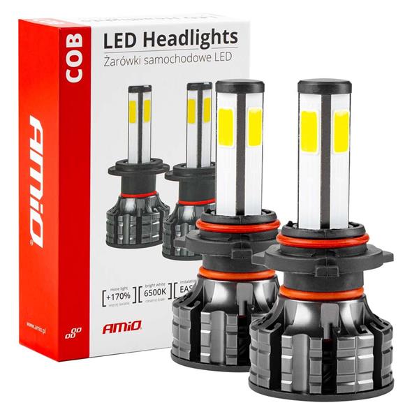 Żarówki Samochodowe Led Cob 4Side Amio Hb3 Amio-02