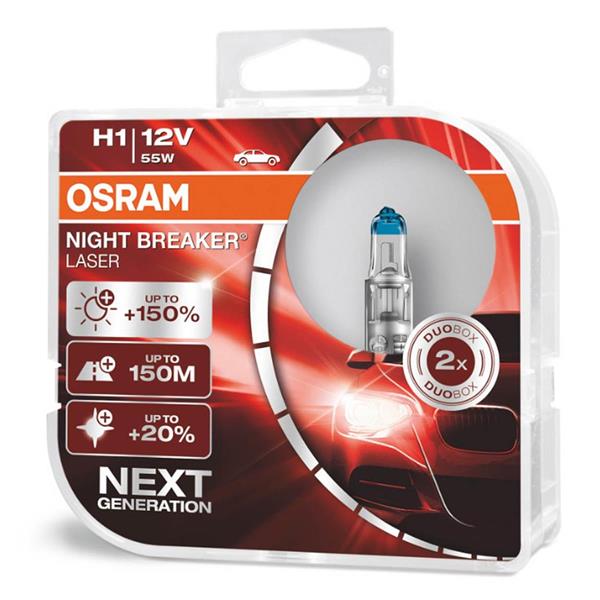 Żarówki Halogenowe Osram H1 12V 55W P14,5S Night B