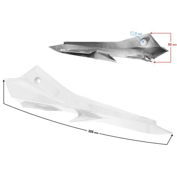 Obudowa Reflektora Lewa Cz. 3 Biała Gt 125