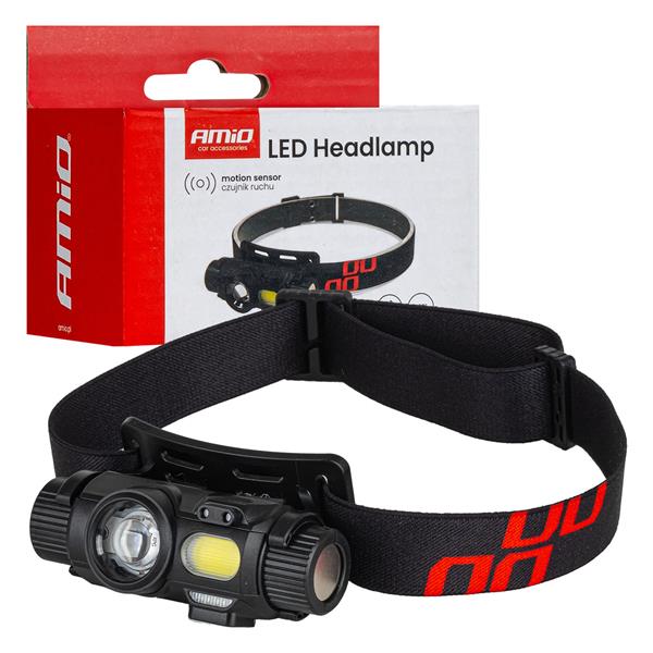 Latarka Czołowa Akumulatorowa Z Czujnikiem Ruchu