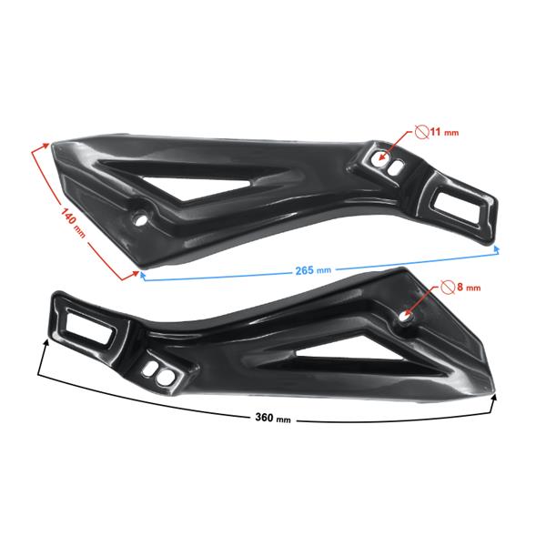 Obudowa Podnóżków Czarna Fighter 2