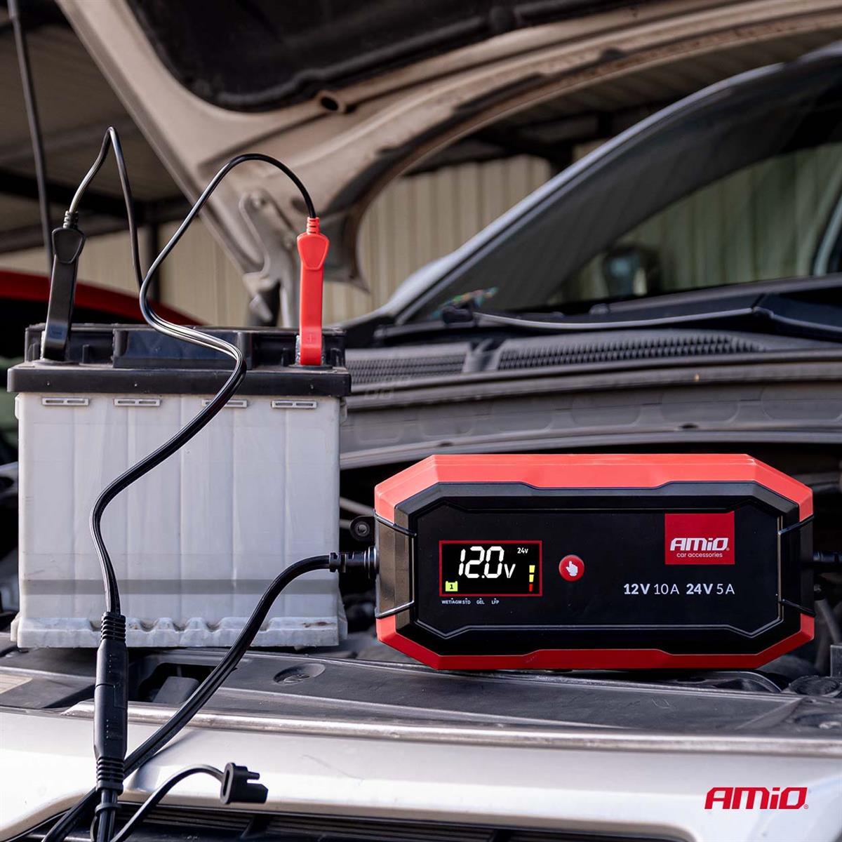 Prostownik Cyfrowy AGM GEL STD LFP MAX 10A 12V 24V