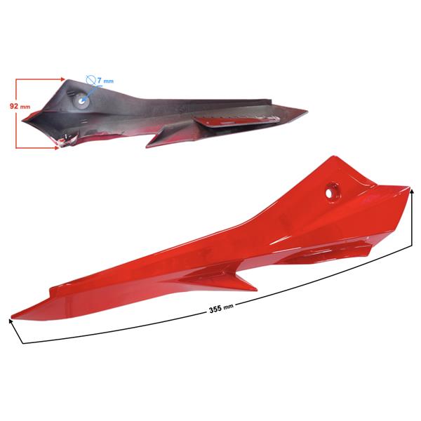 Obudowa Reflektora Prawa Cz. 3 Czerwona Gt 125