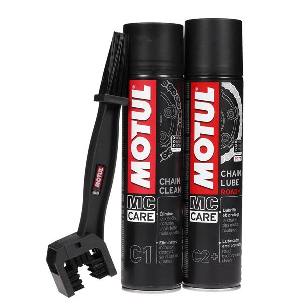 Zestaw Do Łańcuchów Motul C1+C2+ I Szczotka Red