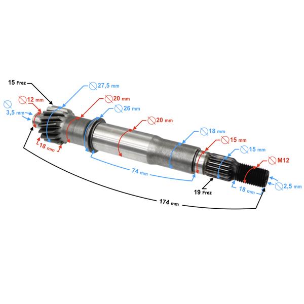 Wałek Sprzęgła Skuter Quantum 125
