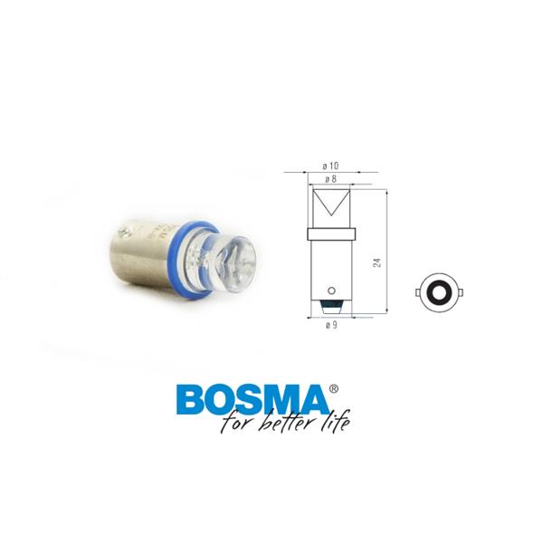 Żarówka Bosma 12V 1*Led Standard Ba9S  Blue Wide V