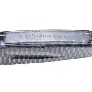 Kierunkowskaz Carbon Biały Klosz 9 Led