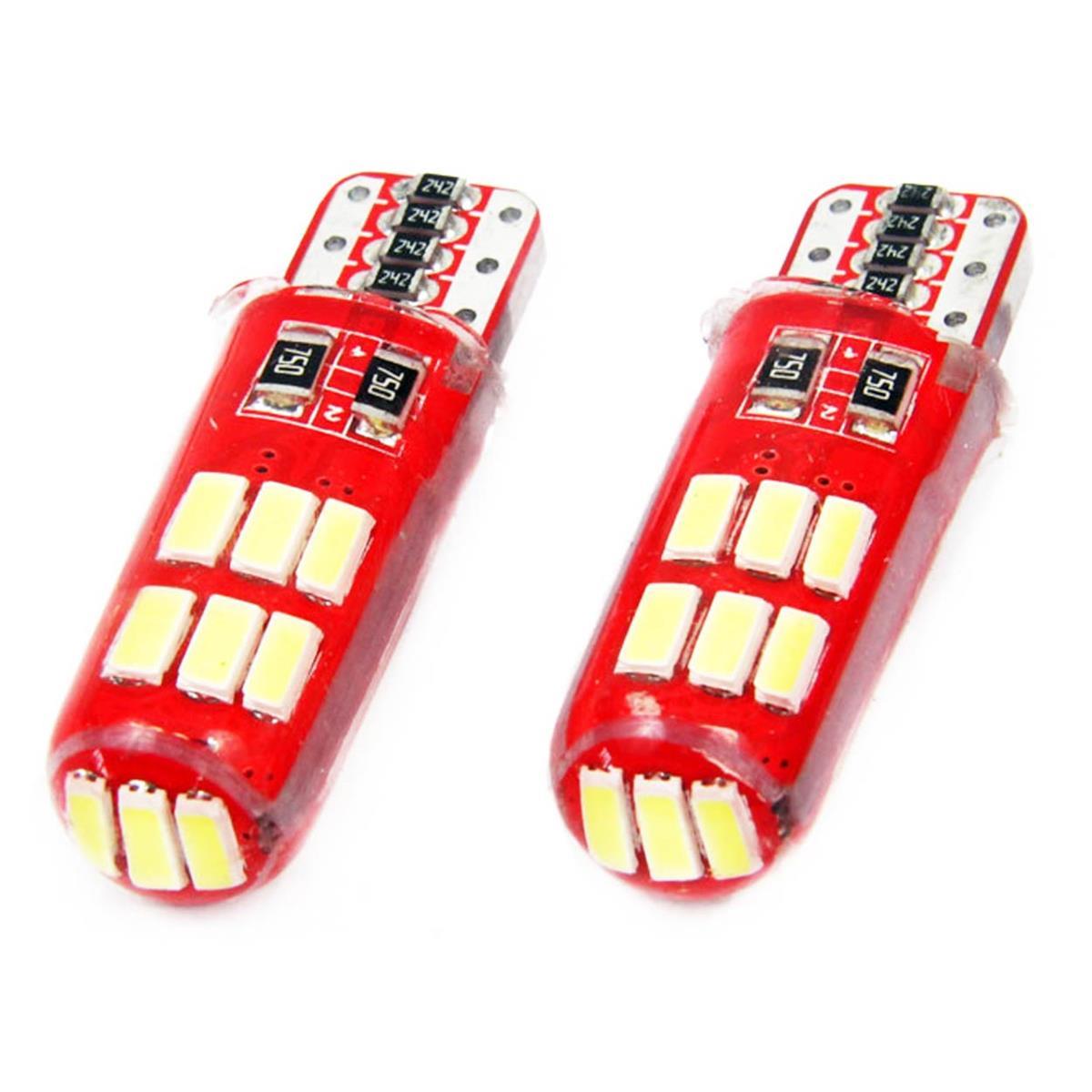Żarówki Led Canbus 15Smd 4014 T10E W5W Silca White