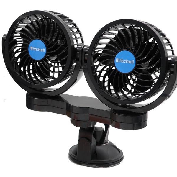 Wentylator  2Xturbo Z Przyssawką / Car Fan Turbo 4