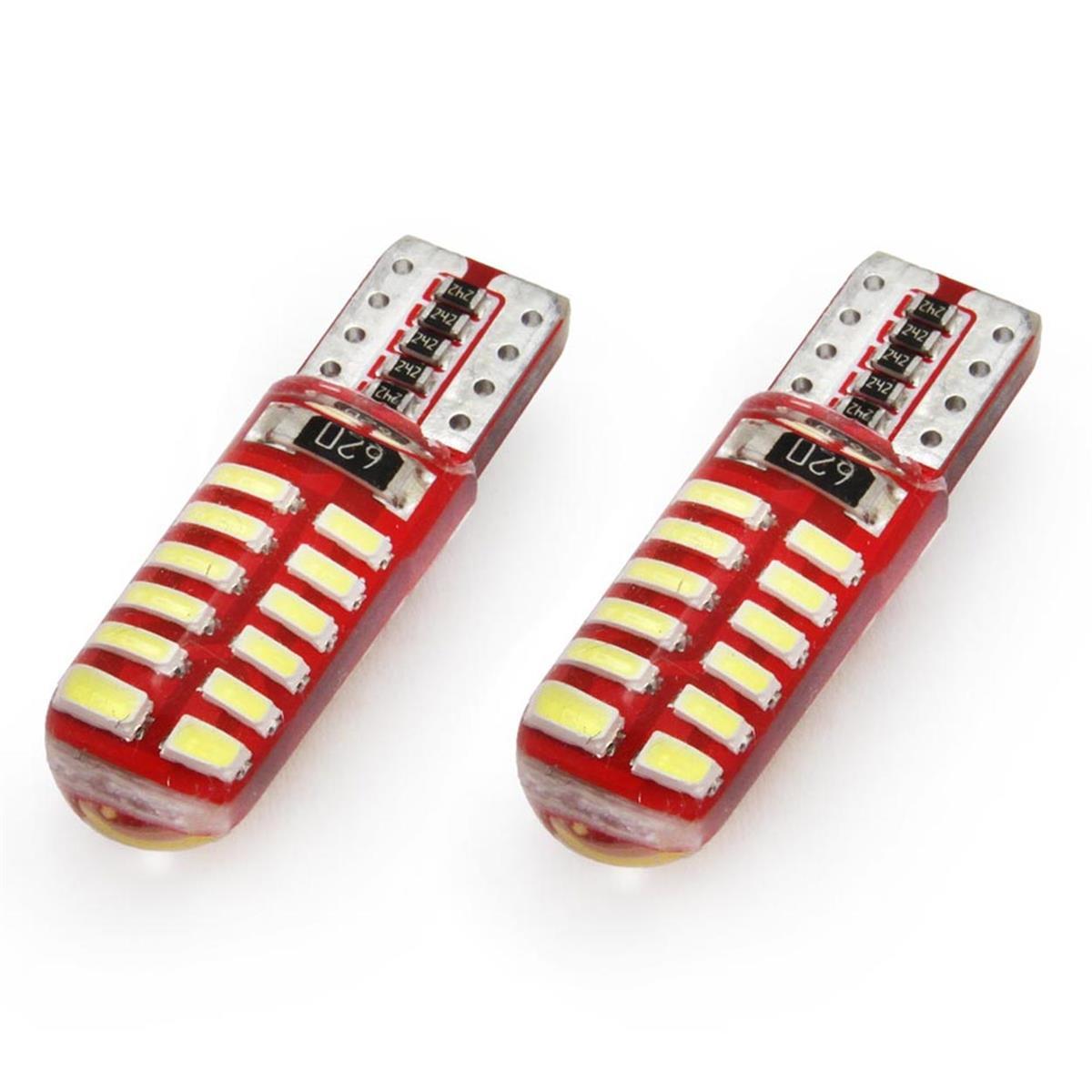 Żarówki Led Canbus 24Smd 3014 T10E W5W Silca White