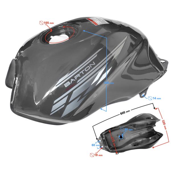 Zbiornik Paliwa Motorower Sprint 2 Grafitowy