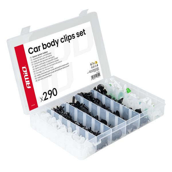 Zestaw Spinek I Kołków Samochodowych Średni 290szt.