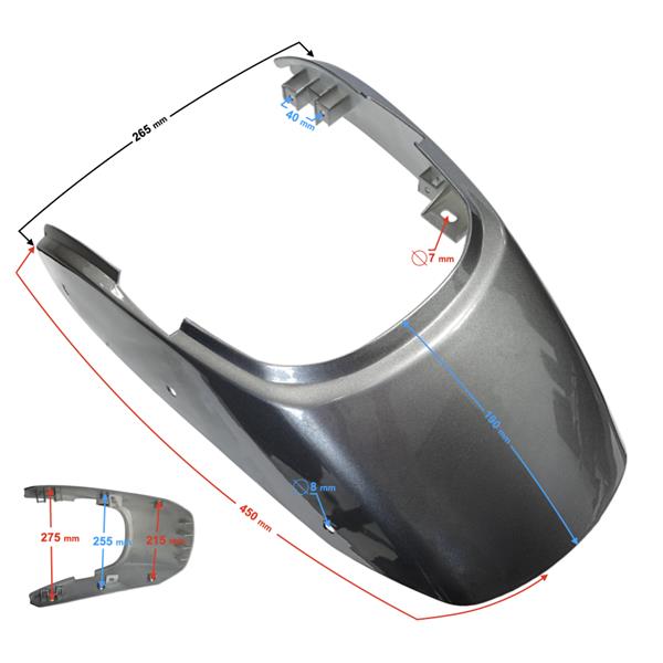 Obudowa Tylna Srebrna Classic 125