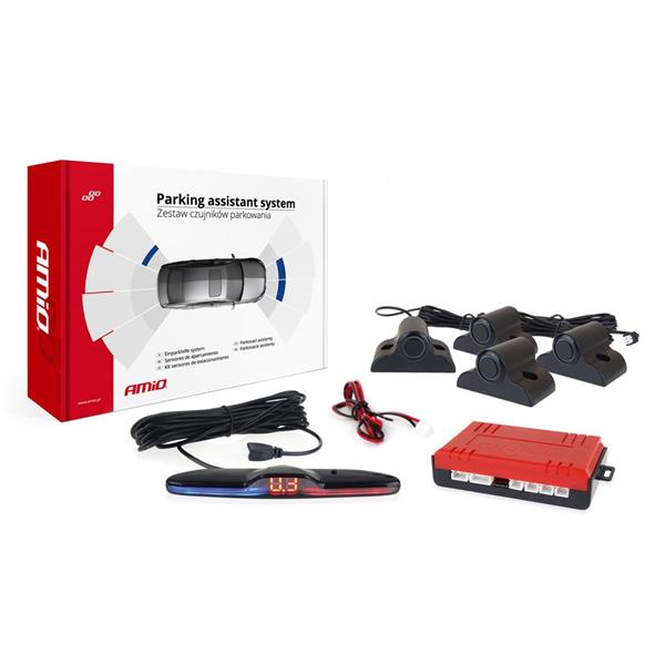 Zestaw Czujników Parkowania Cofania Max Led 4 Sens