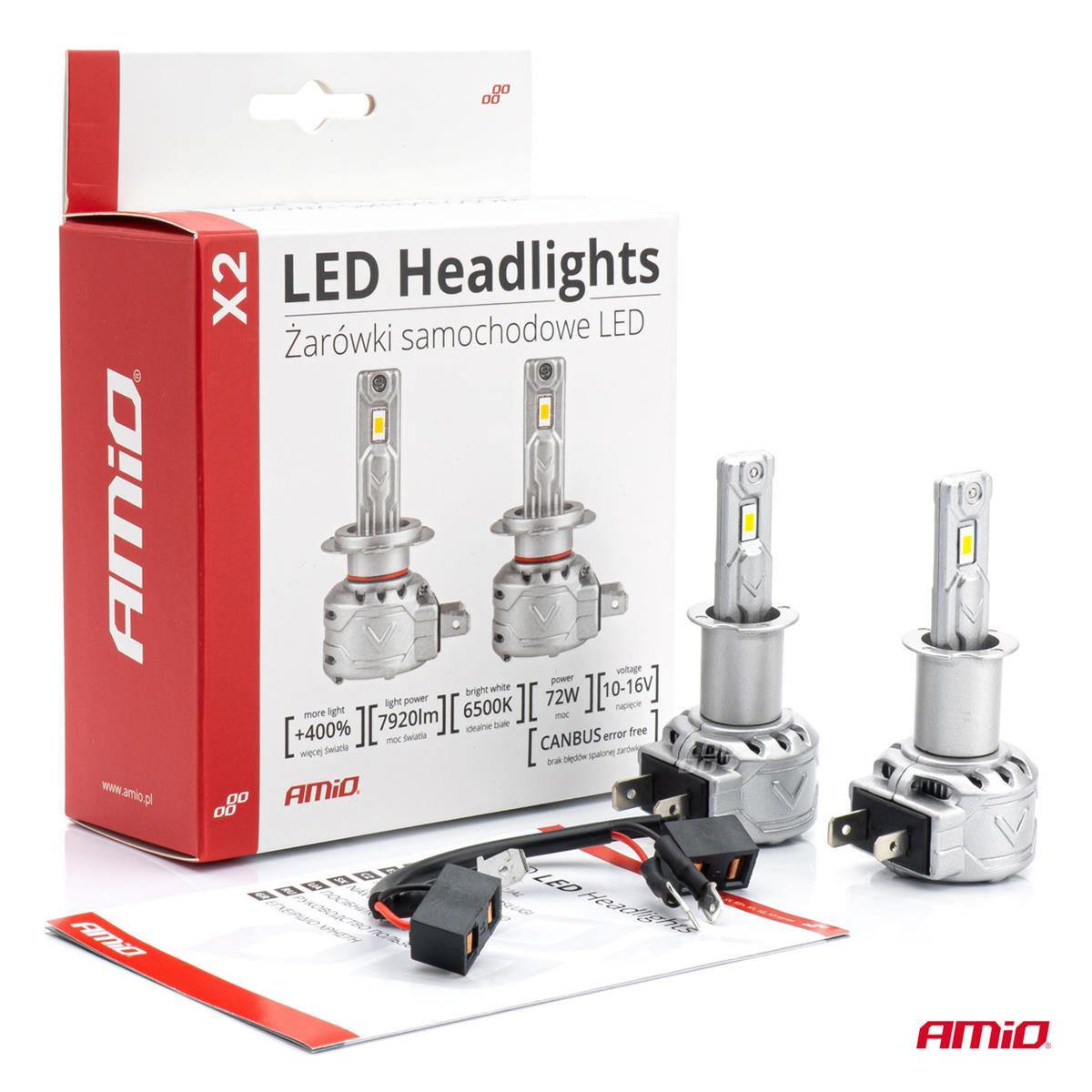 Żarówki Samochodowe Led X2 Series Amio H3 Amio-029