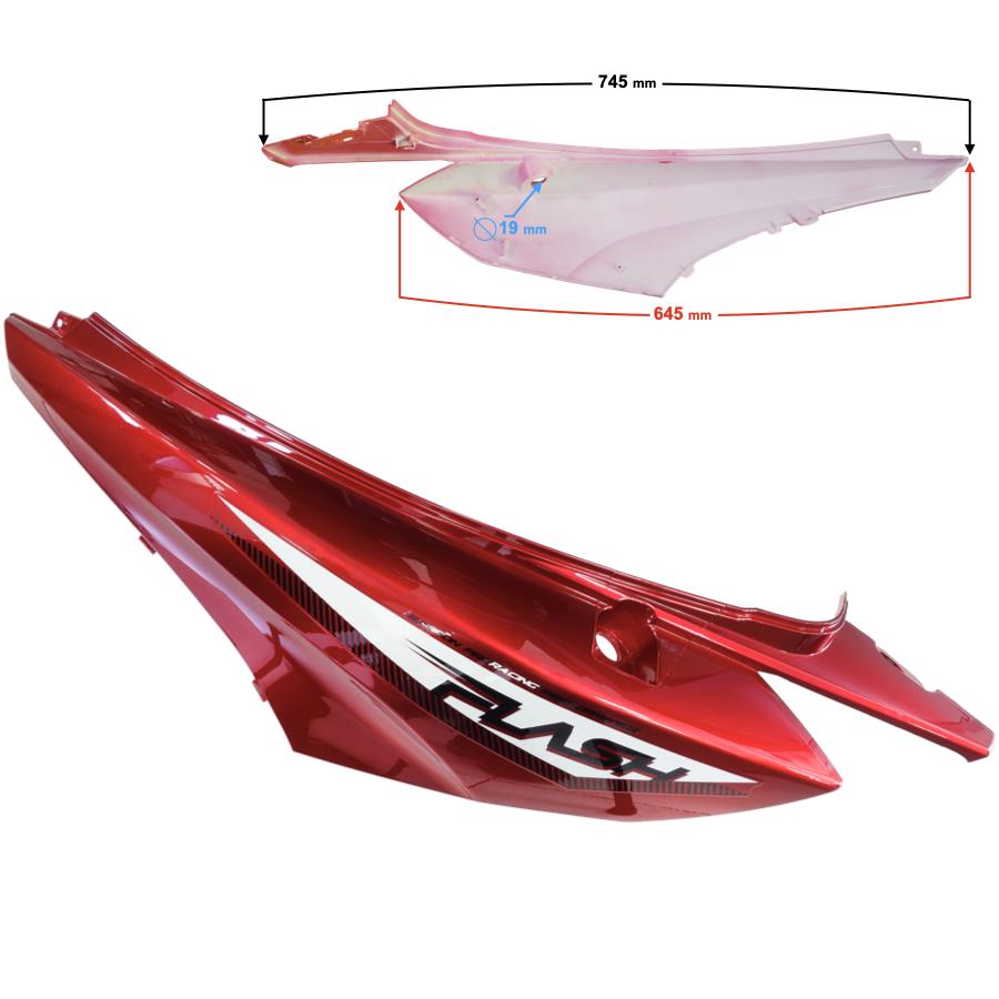 Obudowa Tylna Lewa Czerwona Flash