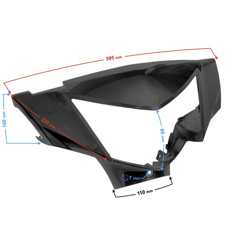 Obudowa Reflektora Przód Czarna Scalpel