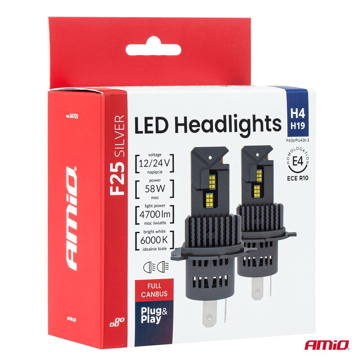 Żarówki Samochodowe LED / Headlights F25 Silver Edition