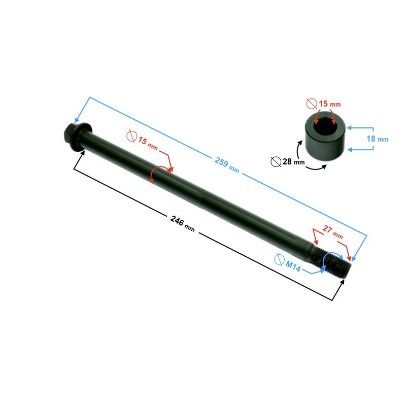 Oś Koła Tylnego Do Motocykla Cafe Racer 50