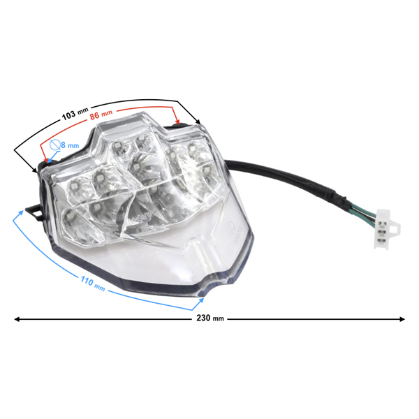 Lampa Tylna Do Motoroweru Fr 2