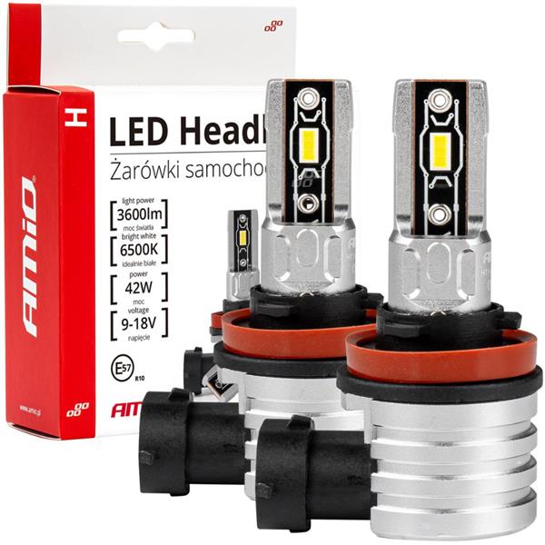 Żarówki Samochodowe Led H-Mini H8 H9 H11 Amio-0333