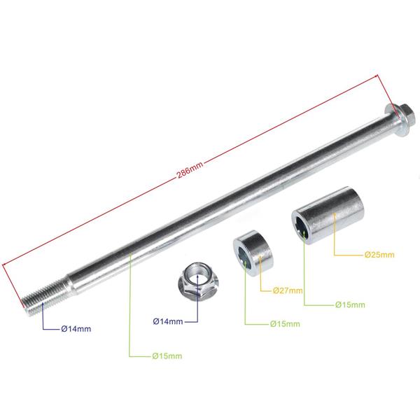 Oś Koła Tył M15X285 Do Junak 126