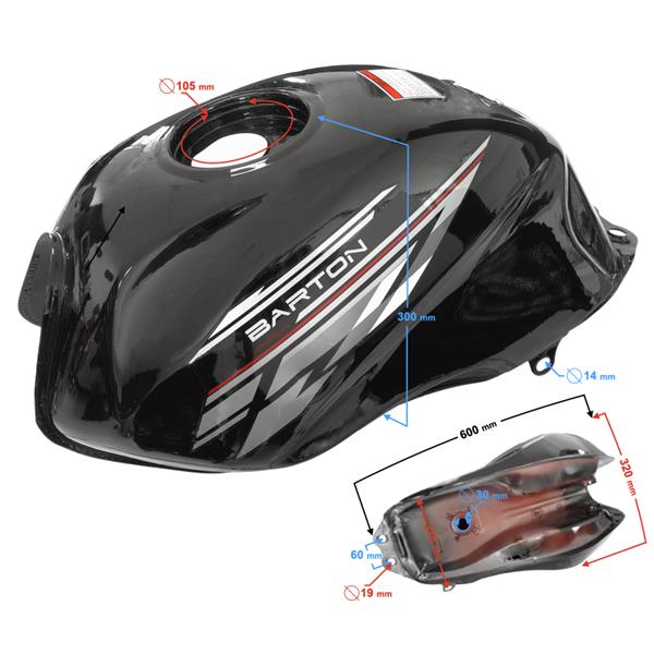 Zbiornik Paliwa Czarny Do Motoroweru Sprint 2