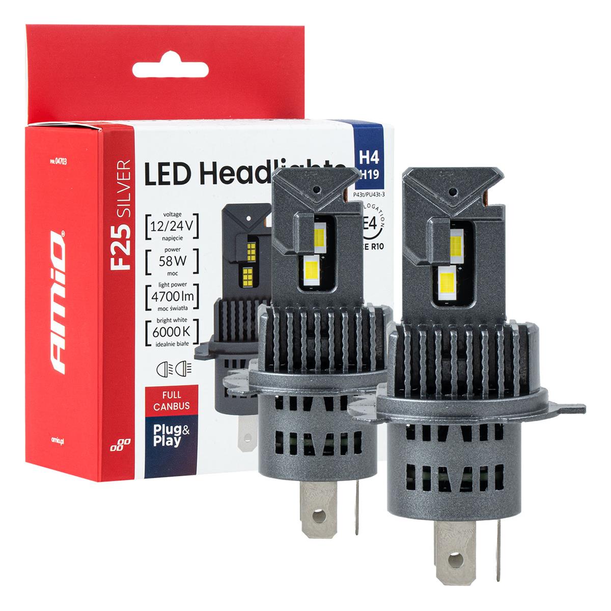Żarówki Samochodowe LED / Headlights F25 Silver Edition