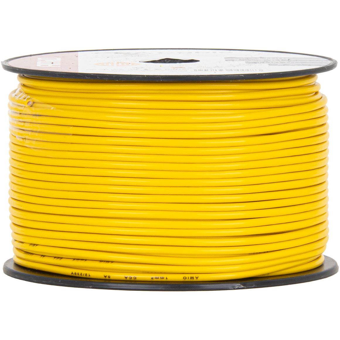 Przewód Jednożyłowy Źółty / Cable CCA 1x1mm 100m