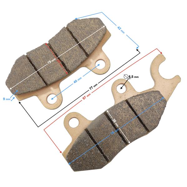 Klocki Hamulcowe Przód Lewe Hisun Sector 550