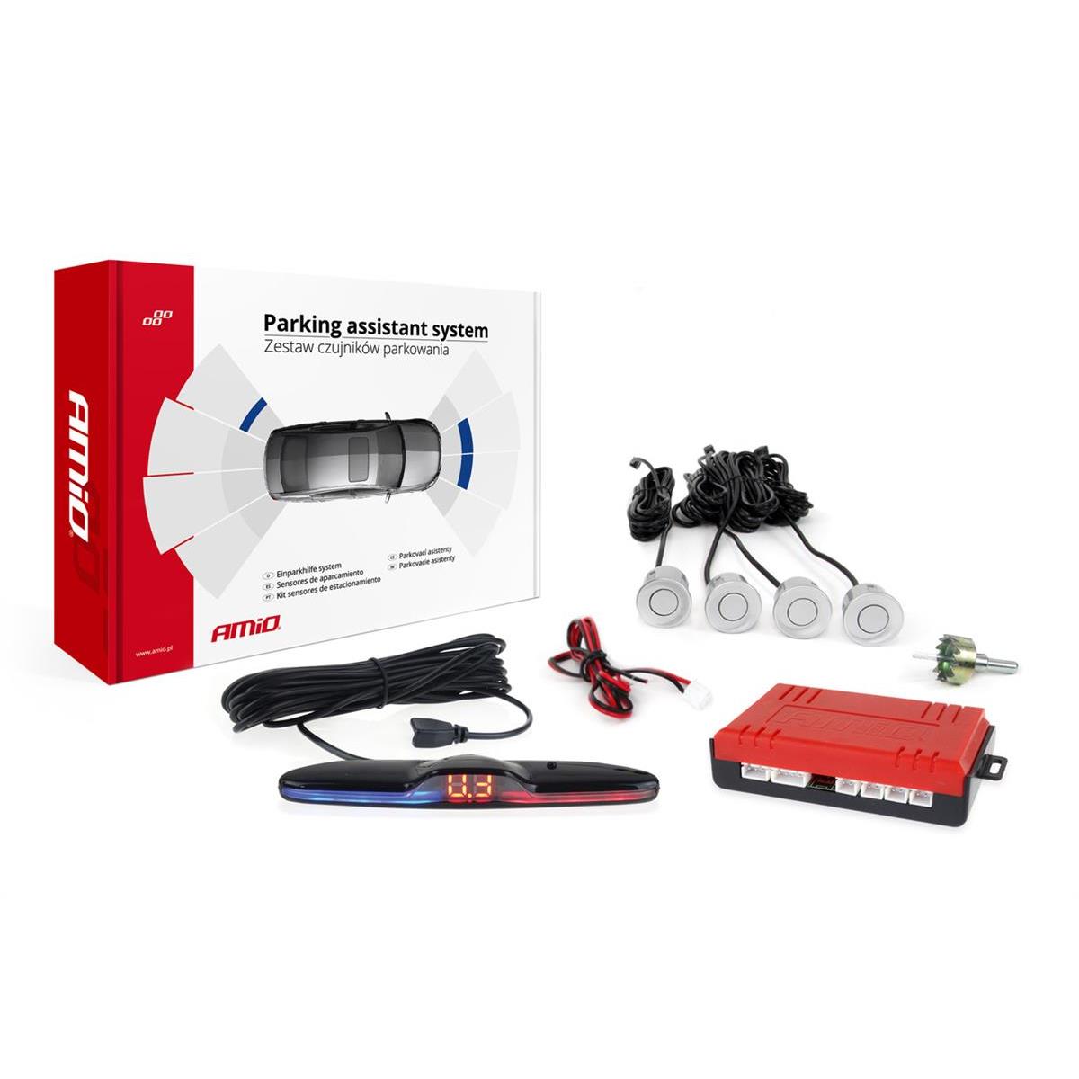 Zestaw Czujników Parkowania Cofania Max Led 4 Sens