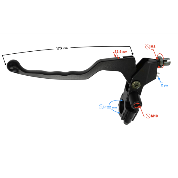 Dźwignia Sprzęgła Ręczna Lewa Do Motocykla Classic