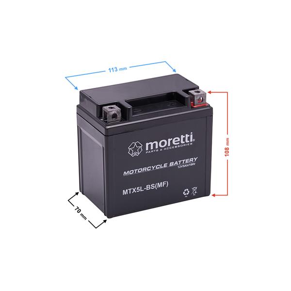 Akumulator Moretti Agm (Gel) Mtx5L-Bs