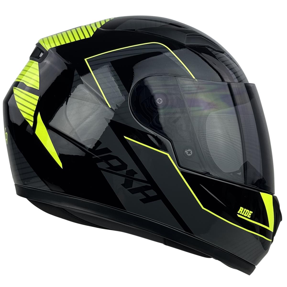 Kask Motocyklowy F34/D/YL Junior Żółty Fluo