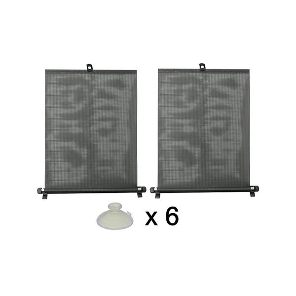 Rolety Na Boczne Szyby Czarne 2 Szt. X 45 Cm Szero