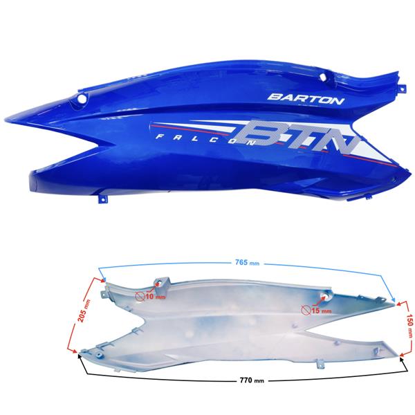 Obudowa Tylna Prawa Niebieski Połysk Do Skutera Fa