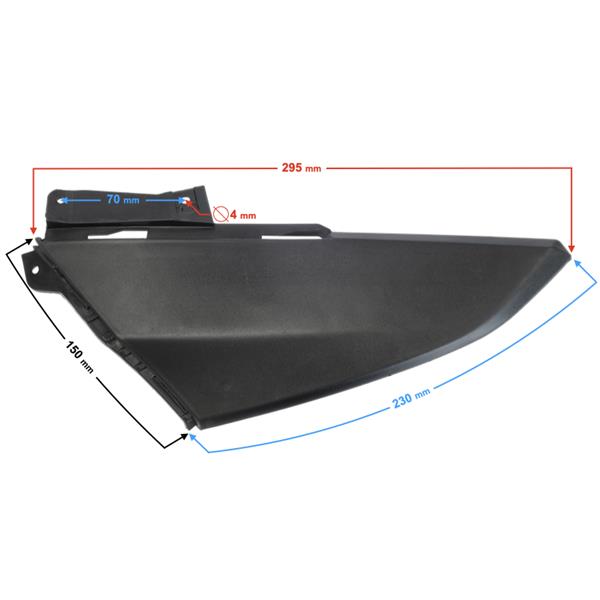 Obudowa Przednia Boczna Lewa Czarna Scalpel