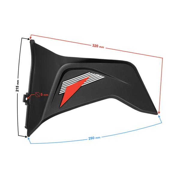 Obudowa Przednia Dolna Lewa Czerwona Do Motoroweru