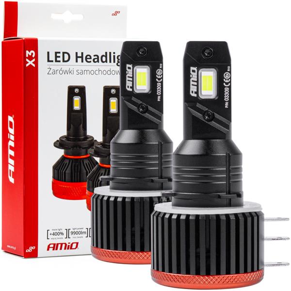 Żarówki Samochodowe Led X3 Series Amio H15 Amio-03