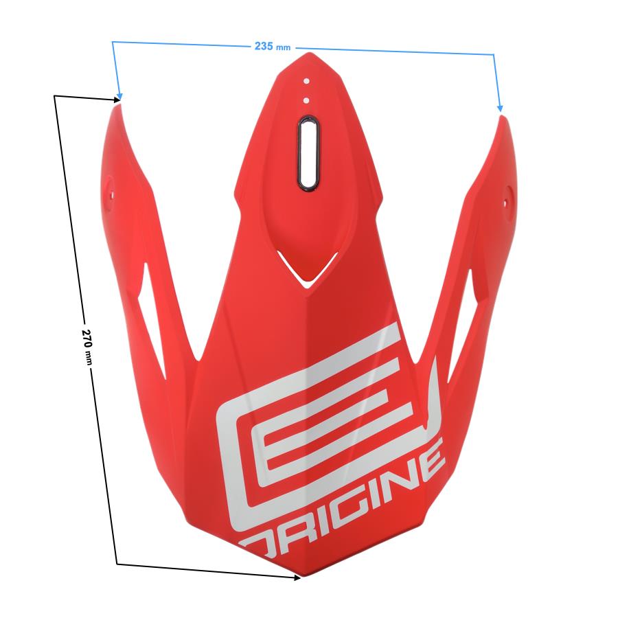 Daszek Kasku Origine Hero Peak Mx Red-White