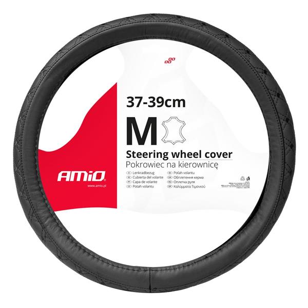 Pokrowiec Skórzany Pikowany Nakładka Na Kierownicę
